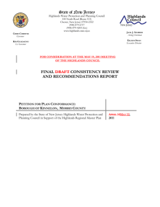 State of New Jersey FINAL CONSISTENCY REVIEW AND RECOMMENDATIONS REPORT