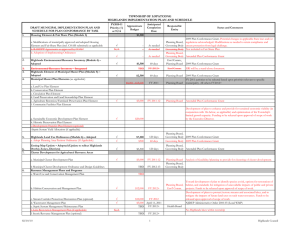 TOWNSHIP OF LOPATCONG HIGHLANDS IMPLEMENTATION PLAN AND SCHEDULE