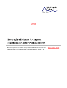   Borough of Mount Arlington  Highlands Master Plan Element   DRAFT 