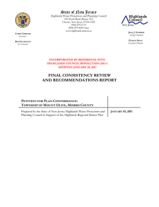 State of New Jersey FINAL CONSISTENCY REVIEW AND RECOMMENDATIONS REPORT P