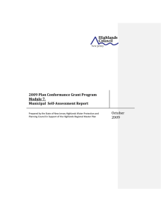 2009 Plan Conformance Grant Program  Module 7.   Municipal  Self­Assessment Report  October 