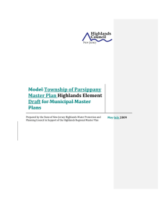   Model Township of Parsippany  Master Plan  Draft