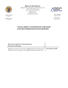 FINAL DRAFT CONSISTENCY REVIEW AND RECOMMENDATIONS REPORT State of New Jersey