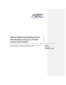 Model Highlands Regulations for Development of County Lands and Facilities