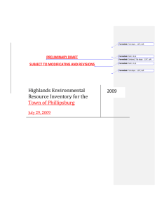 Highlands Environmental Resource Inventory for the Town of Phillipsburg