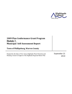 2009 Plan Conformance Grant Program Module 7. Municipal  Self-Assessment Report