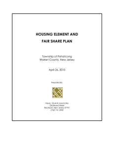HOUSING ELEMENT AND FAIR SHARE PLAN  Township of