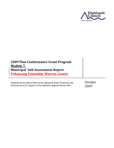2009 Plan Conformance Grant Program  Module 7.   Municipal  Self­Assessment Report   