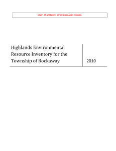 Highlands Environmental Resource Inventory for the Township of Rockaway 2010