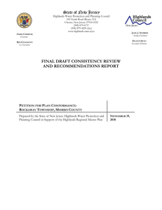 State of New Jersey FINAL DRAFT CONSISTENCY REVIEW AND RECOMMENDATIONS REPORT P