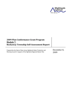   2009 Plan Conformance Grant Program  Module 7.   Rockaway Township Self­Assessment Report 