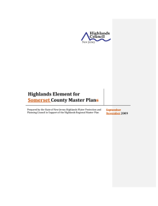   Highlands Element for  County Master Plan Somerset 