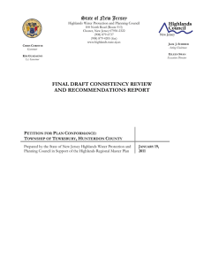 FINAL DRAFT CONSISTENCY REVIEW AND RECOMMENDATIONS REPORT State of New Jersey P