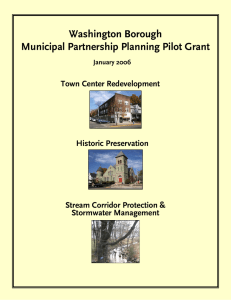 Washington Borough Municipal Partnership Planning Pilot Grant Town Center Redevelopment Historic Preservation