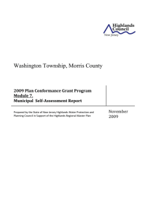 Washington Township, Morris County 2009 Plan Conformance Grant Program Module 7.