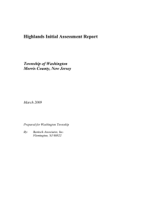 Highlands Initial Assessment Report Township of Washington Morris County, New Jersey March 2009