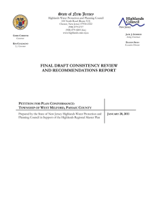 FINAL DRAFT CONSISTENCY REVIEW AND RECOMMENDATIONS REPORT  State of New Jersey