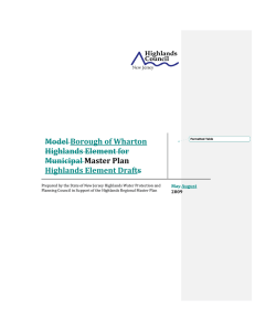   Model Borough of Wharton  Highlands Element for  Municipal 