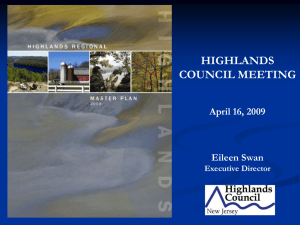 HIGHLANDS COUNCIL MEETING April 16, 2009 Eileen Swan