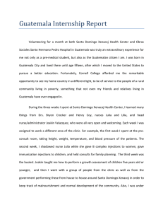 Guatemala Internship Report  