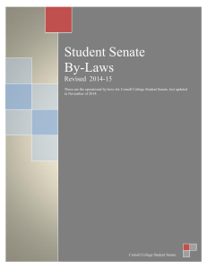 Student Senate By-Laws  Revised  2014-15