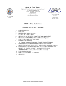 MEETING AGENDA State of New Jersey