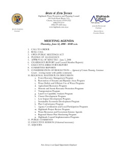 State of New Jersey MEETING AGENDA