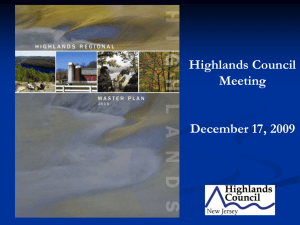 Highlands Council Meeting December 17, 2009
