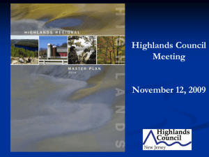 Highlands Council Meeting November 12, 2009