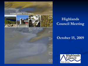 Highlands Council Meeting October 15, 2009