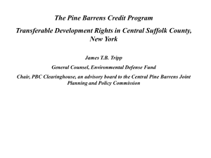 The Pine Barrens Credit Program New York