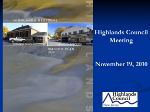 Highlands Council Meeting November 19, 2010