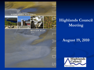 Highlands Council Meeting August 19, 2010