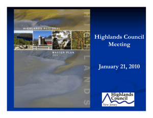Highlands Council Meeting January 21 2010 January 21, 2010