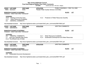New Jersey Highlands Council Final Draft Regional Master Plan Public Comments 16842