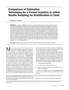 Comparison of Estimation Techniques for a Forest Inventory in which