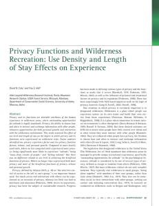 Privacy Functions and Wilderness Recreation: Use Density and Length