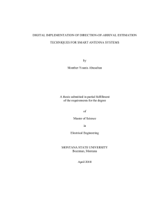 DIGITAL IMPLEMENTATION OF DIRECTION-OF-ARRIVAL ESTIMATION TECHNIQUES FOR SMART ANTENNA SYSTEMS by