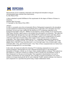 Measurements of CF3-containing compounds in the background atmosphere using gas