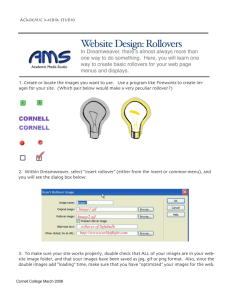 Website Design: Rollovers