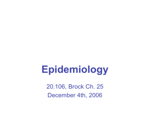 Epidemiology 20.106, Brock Ch. 25 December 4th, 2006
