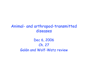Animal- and arthropod-transmitted diseases Dec 6, 2006 Ch. 27