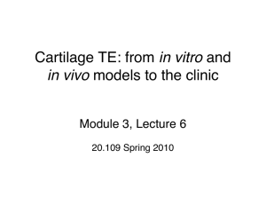 in vitro in vivo Module 3, Lecture 6 !