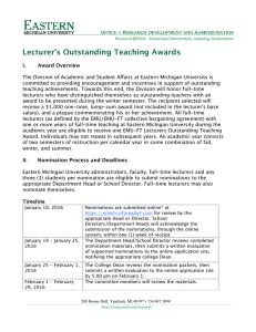Lecturer's Outstanding Teaching Awards