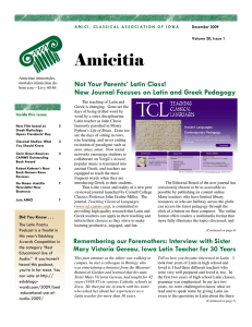 Amicitia Not Your Parents’ Latin Class!