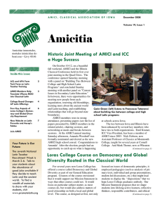 Amicitia Historic Joint Meeting of AMICI and ICC a Huge Success