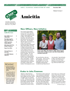 Amicitia New Officers, New Initiative