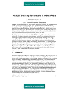 Analysis of Casing Deformations in Thermal Wells