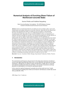 Numerical Analysis of Punching Shear Failure of Reinforced Concrete Slabs