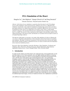 FEA Simulation of the Heart  Hengchu Cao , John Migliazza